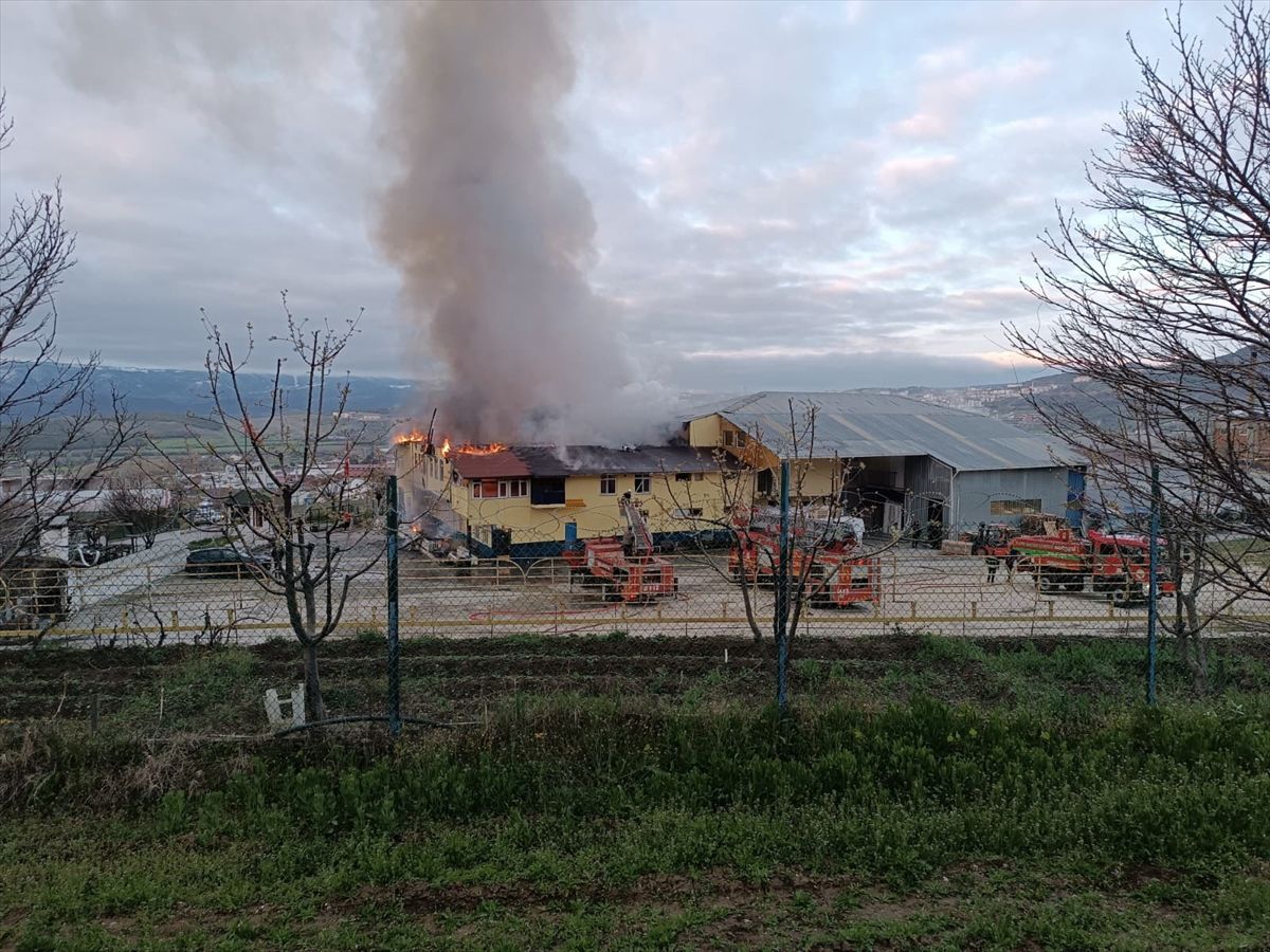 Tosya\'da Fabrika Yangını Kontrol Altına Alındı