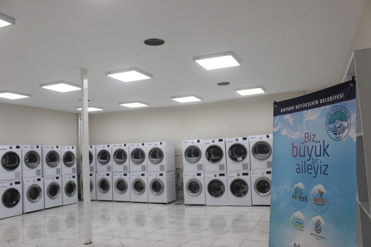 Kayseri\'de Öğrencilere Ücretsiz Çamaşır Hizmeti