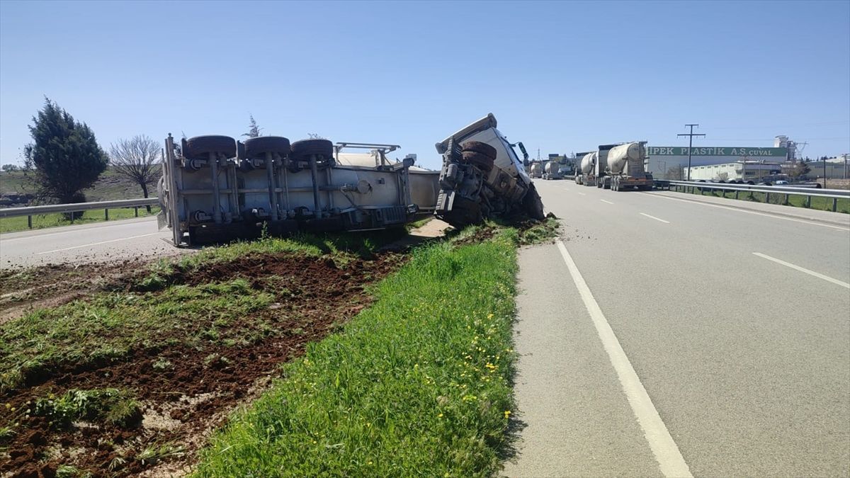 Beton Mikseri Devrildi, Yaralanan Yok