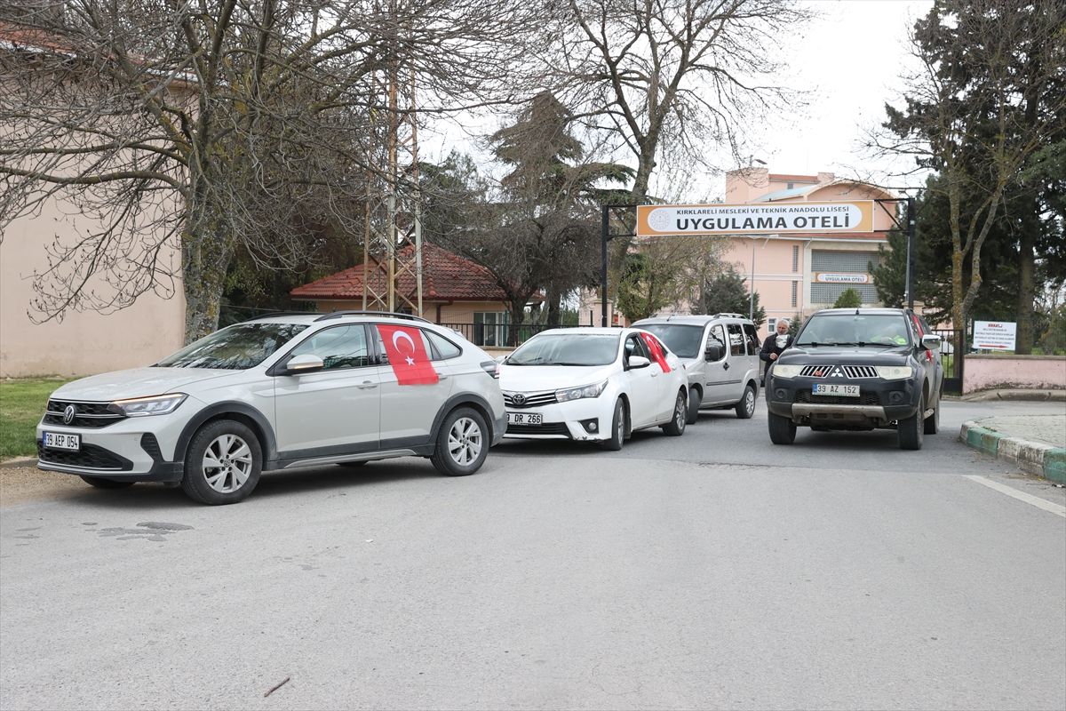 Kırklareli\'de Filistin İçin Araç Konvoyu