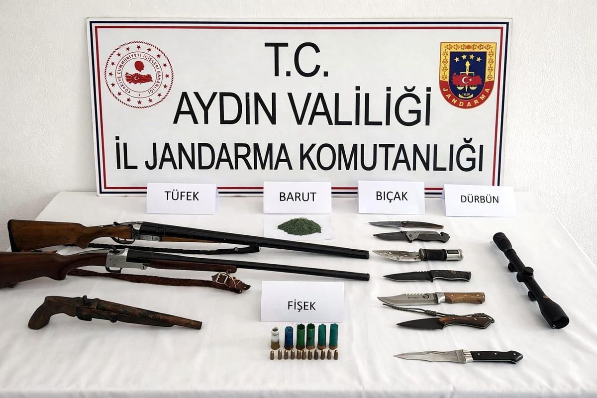 Köşk\'te Ruhsatsız Silah ve Mühimmat Ele Geçirildi