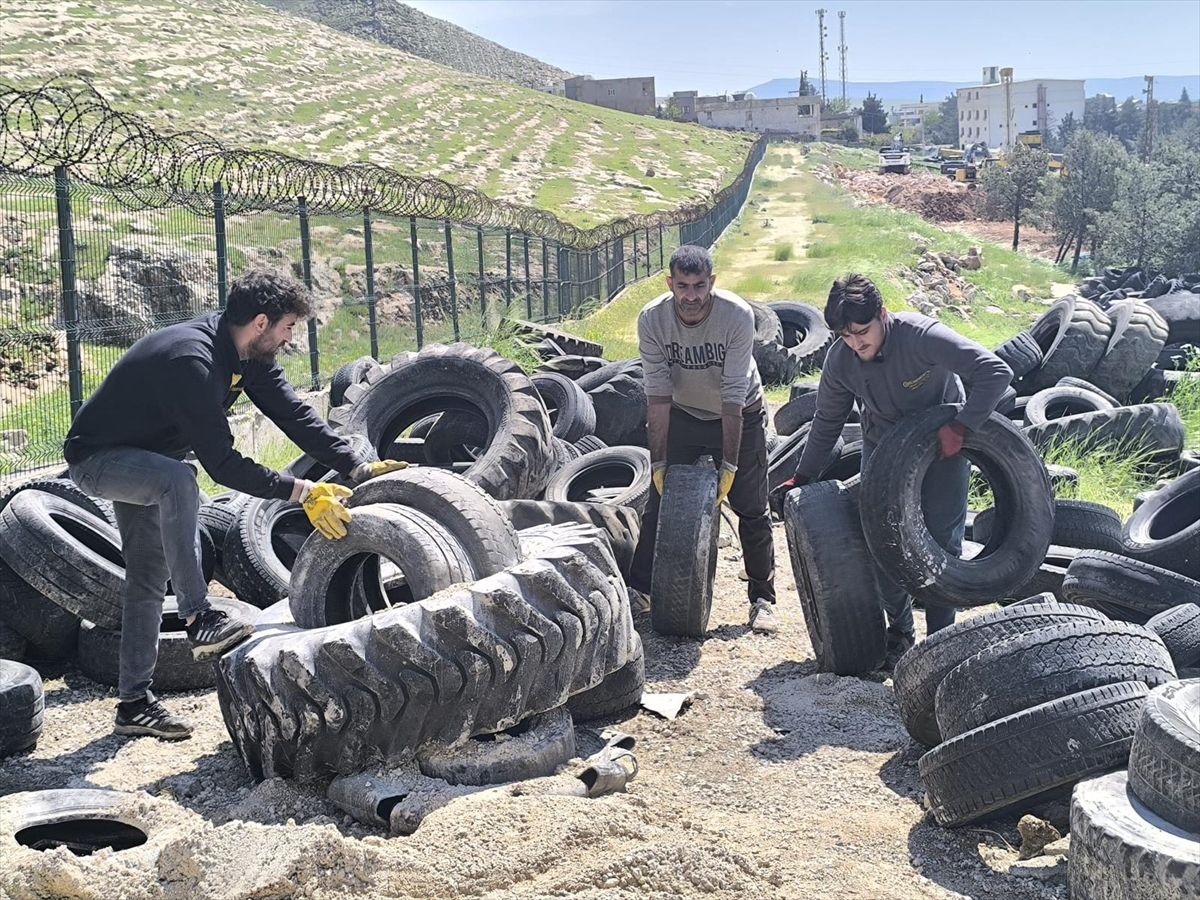 Mardin\'de 100 Ton Atık Lastik Geri Dönüşüme Kazandırıldı