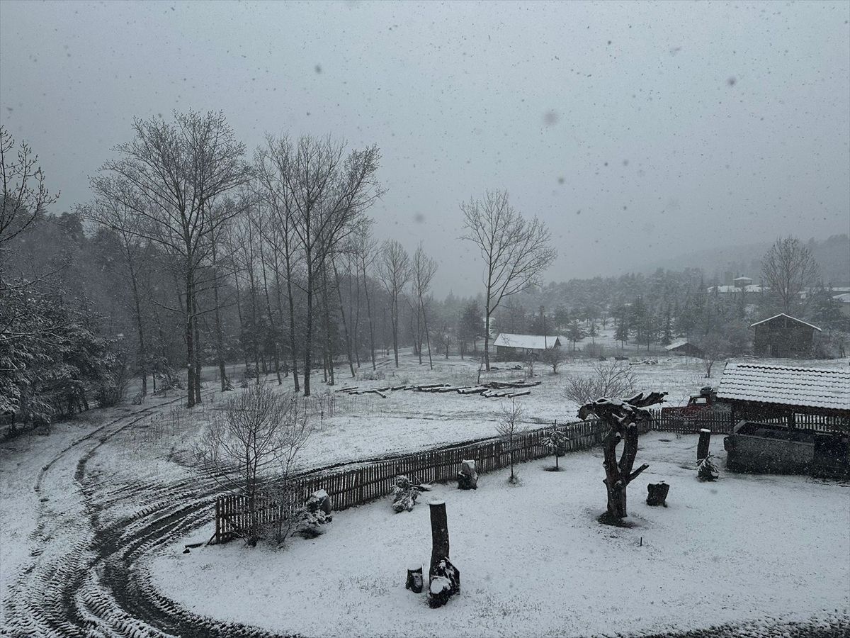 Niksar\'da Nisan Ayında Kar Yağışı