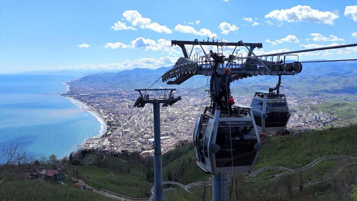Ordu\'da Teleferik Kurtarma Tatbikatı Yapıldı