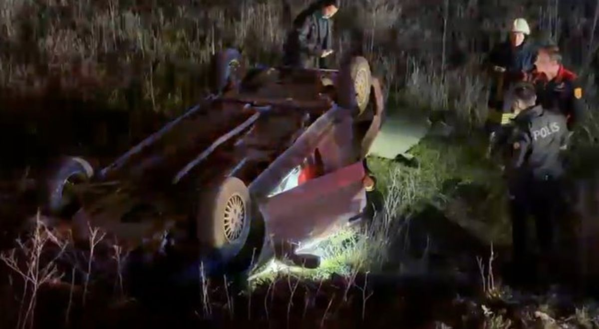 Çorum\'da Takla Atan Araçta Kimse Bulunamadı