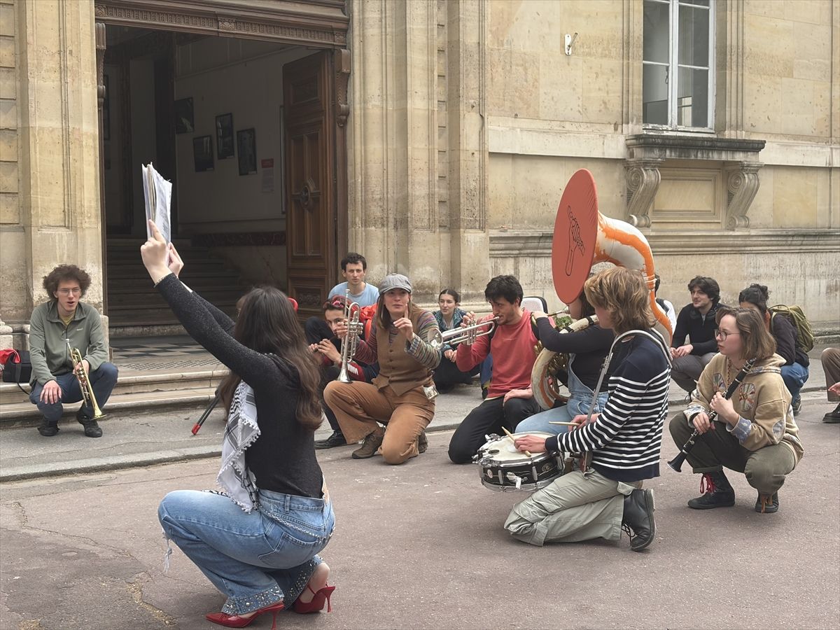 ENS Öğrülerinden Filistin\'e Destek Eylemi