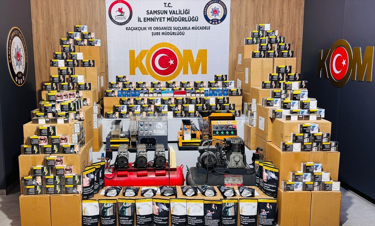 Samsun\'da 1 Milyon Kaçak Makaron Ele Geçirildi