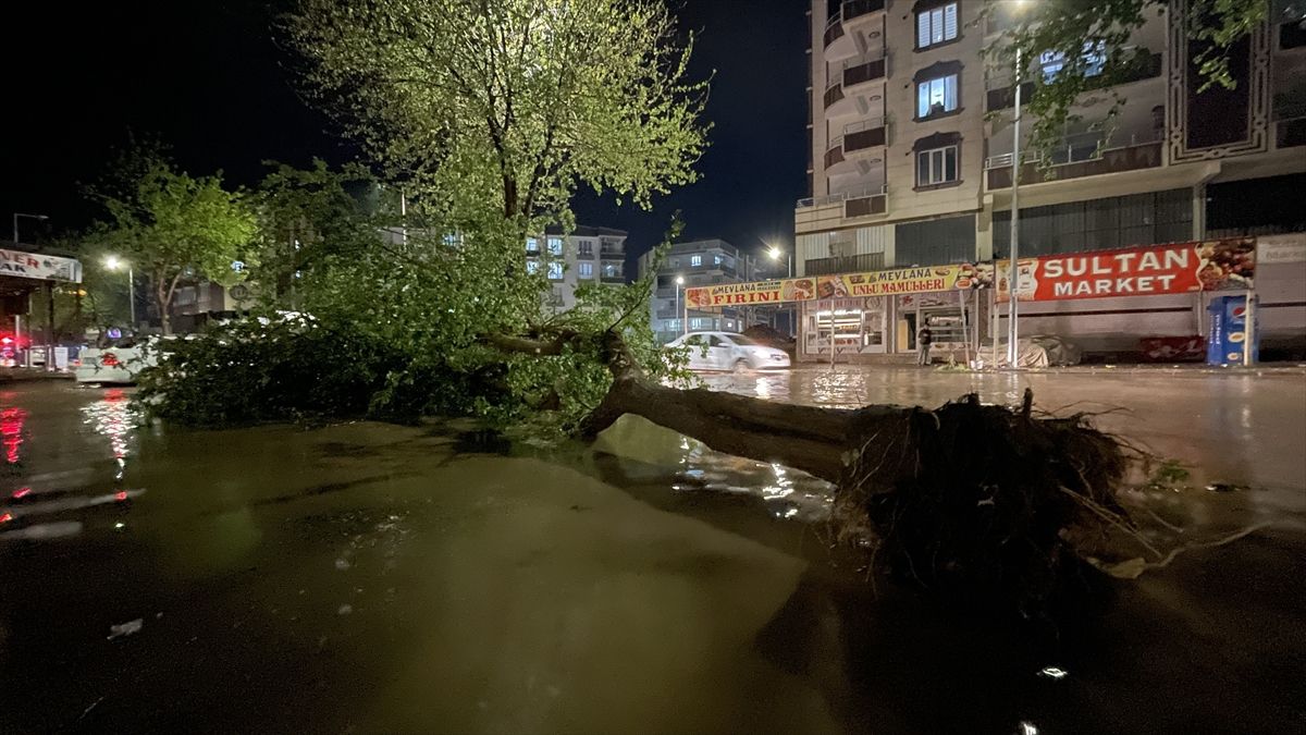 Siverek\'te Sağanak ve Fırtına Felç Etti