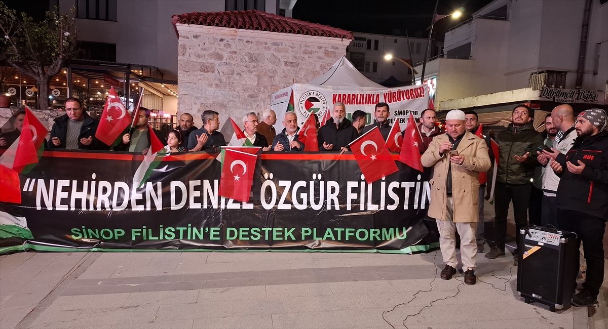 Sinop\'tan İsrail\'e Protesto