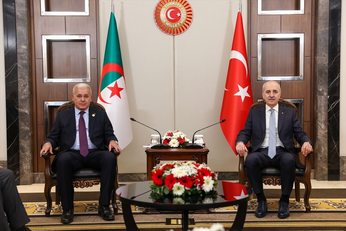 TBMM Başkanı Kurtulmuş, Cezayir Ulusal Halk Meclisi Başkanı Boughali ile görüştü