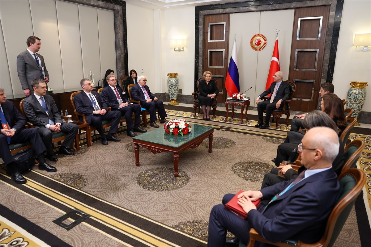 TBMM Başkanı Kurtulmuş, Rusya Federasyon Konseyi Başkanı Matviyenko ile görüştü