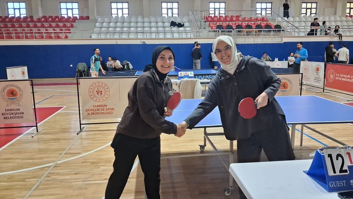 Vezirköprü\'de Sağlık Çalışanlarına Masa Tenisi Turnuvası