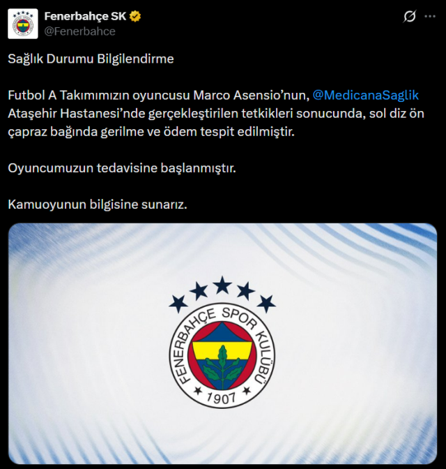 Resmi açıklama geldi! İşte Asensio'nun sakatlığı 