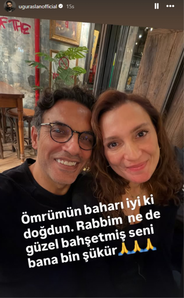 Uğur Aslan’dan eşine romantik kutlama: Ömrümün baharı