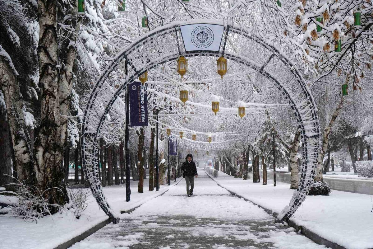 Erzurum\'a Yoğun Kar Yağışı