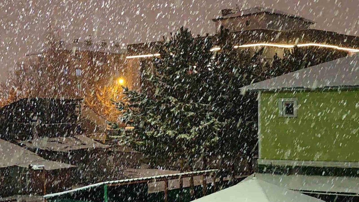 Aşkale\'de Kar Yağışı Baharı Kışa Döndürdü