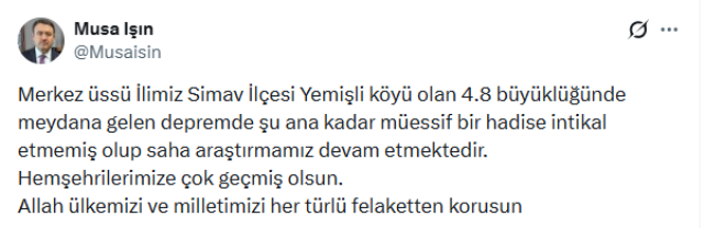 Kütahya'da korkutan deprem! Çevre illerde de hissedildi