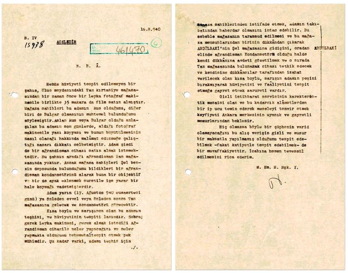 MİT, 1940\'tan Yabancı İstihbarat Şüphelisini Açıkladı