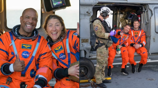 NASA'nın tarihi görevinde 4 astronot Dünya'ya ulaştı