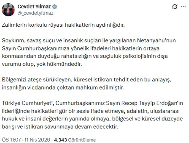 Netanyahu'nun küstah çıkışına Türkiye'den zehir zemberek tepki