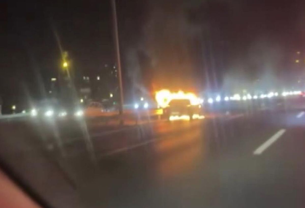 TEM Otoyolu\'nda Yangın Paniği