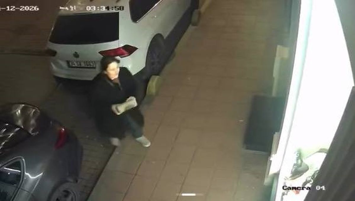 Kadın, İş Yerinin Camlarını Kaldırım Taşıyla Kırdı