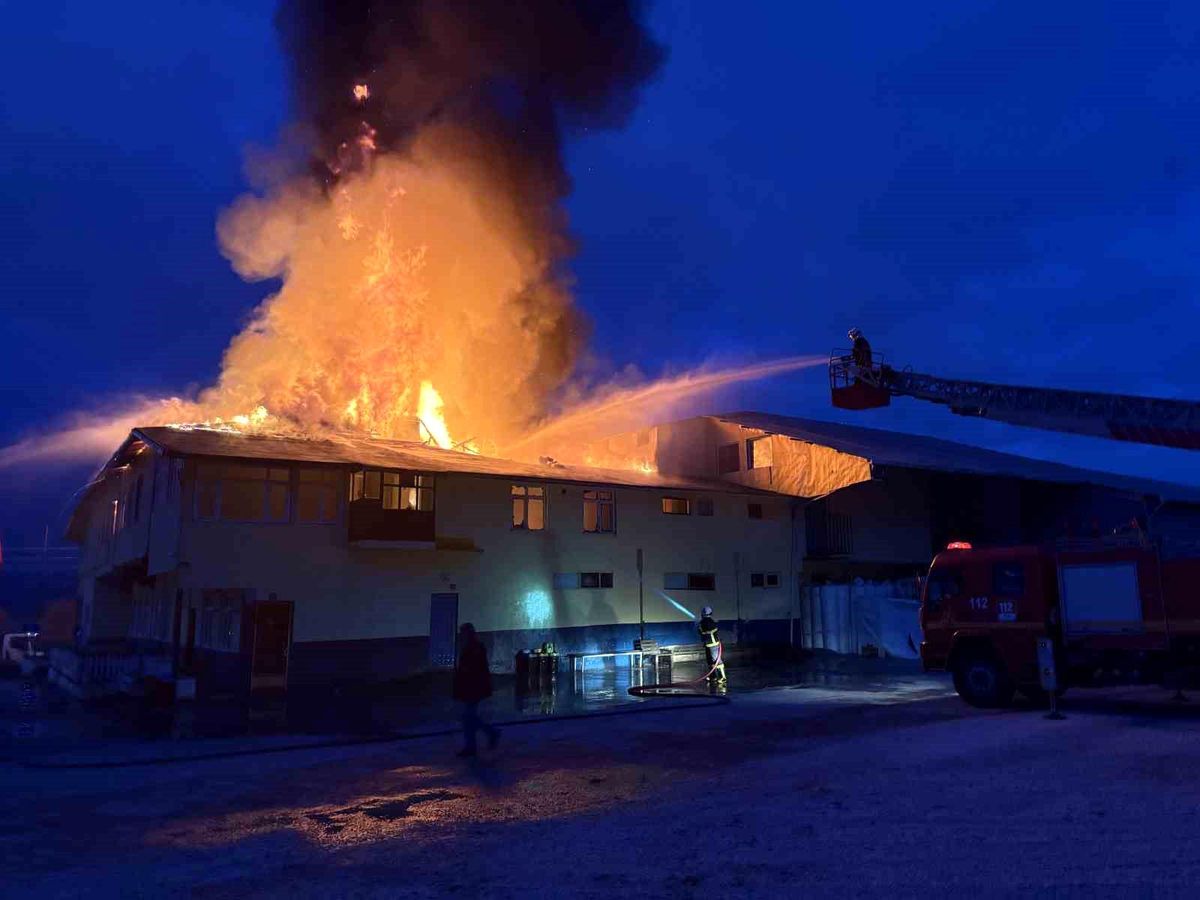 Tosya\'da Fabrikada Yangın Çıktı