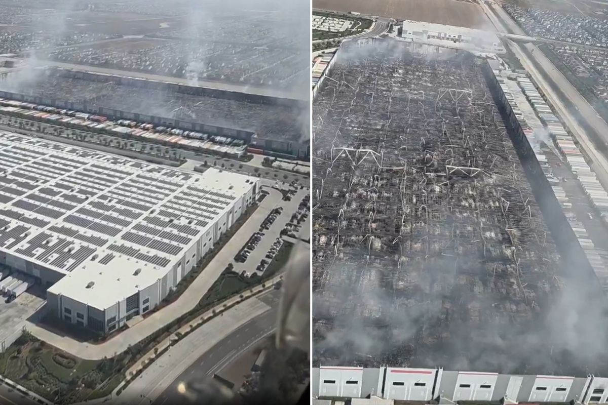 Patronuyla maaş tartışması yaşayan işçi, 1,2 milyon metrekarelik depoyu küle çevirdi