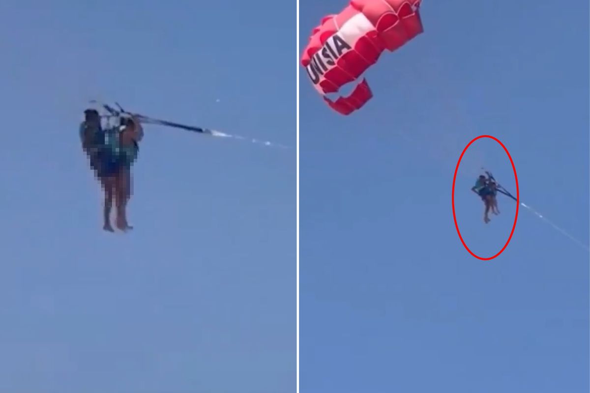 Skandal görüntü! Yamaç paraşütüyle uçarken cinsel saldırıya uğradı