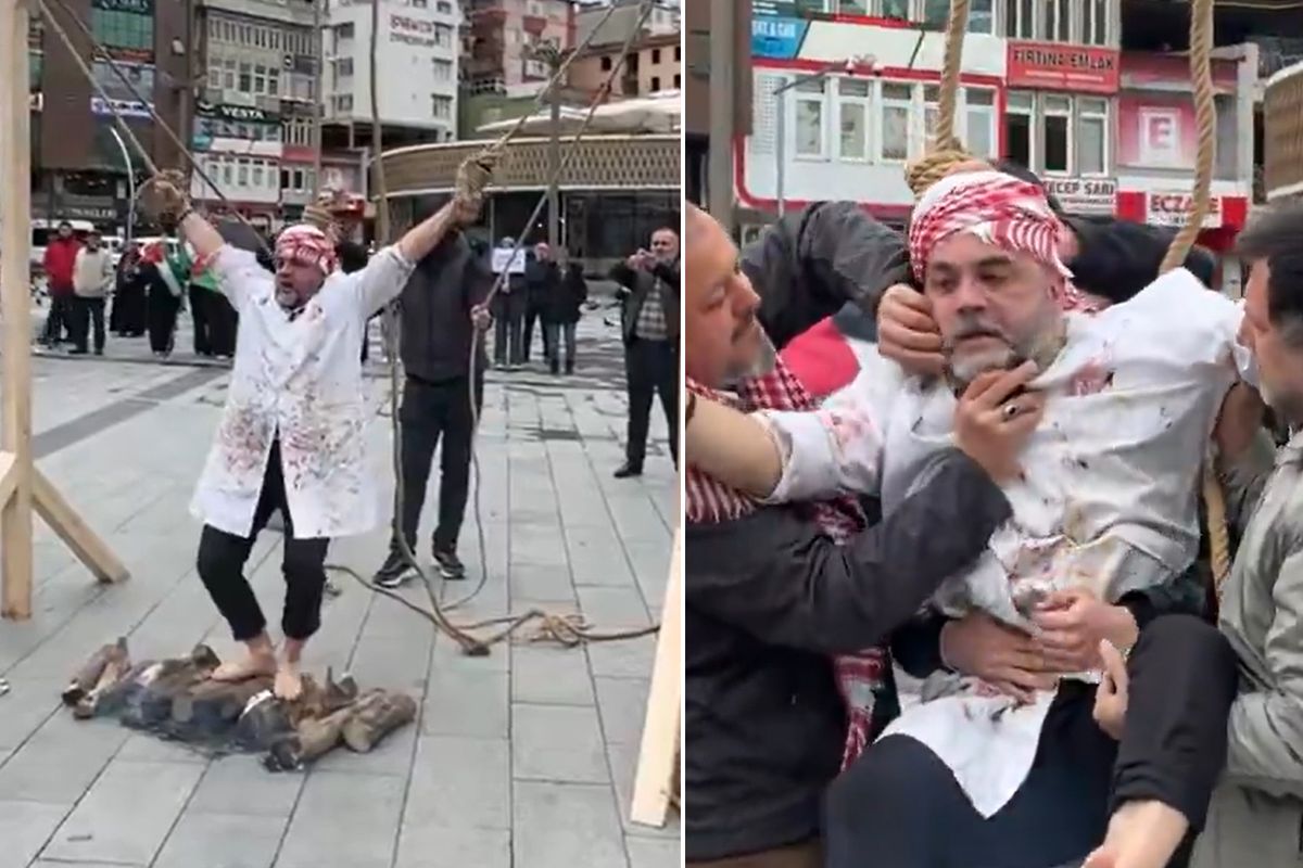 Kent meydanında panik anları! Protesto sırasında boğuluyordu