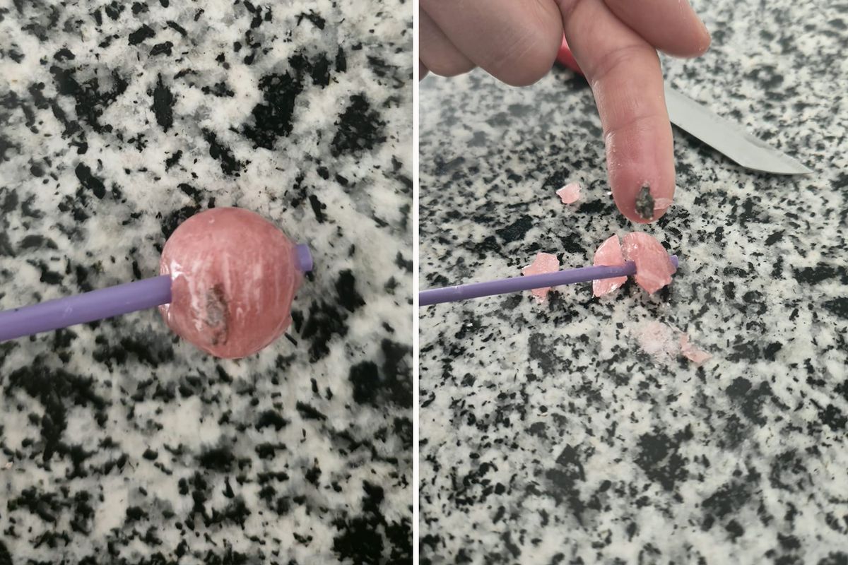 Şekerin içinden taş çıktı