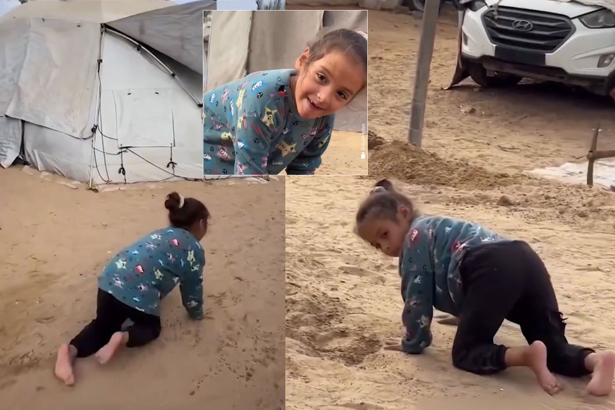 Gazze\'de insani dram! Her şeye rağmen gülümsedi