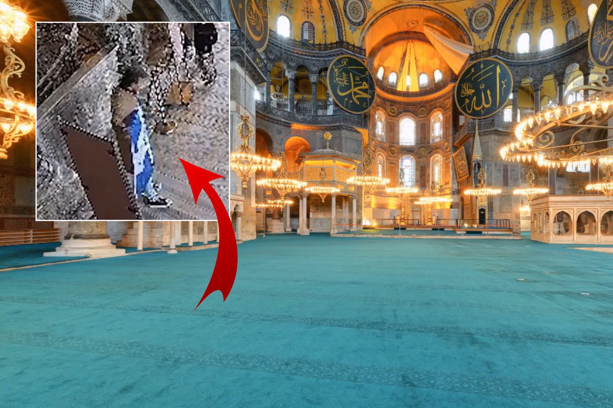 Ayasofya\'da alçak provokasyon! Polis iki Yunan\'ı hemen yakaladı