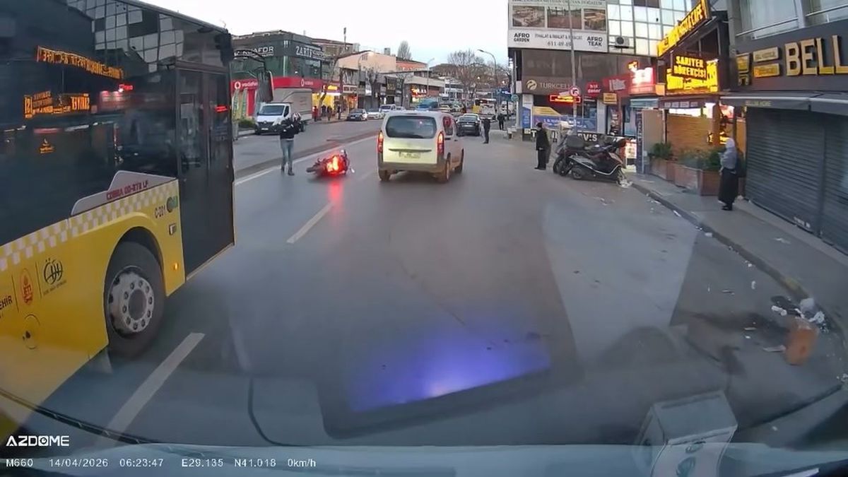 Ümraniye\'de Motosiklet Kazası