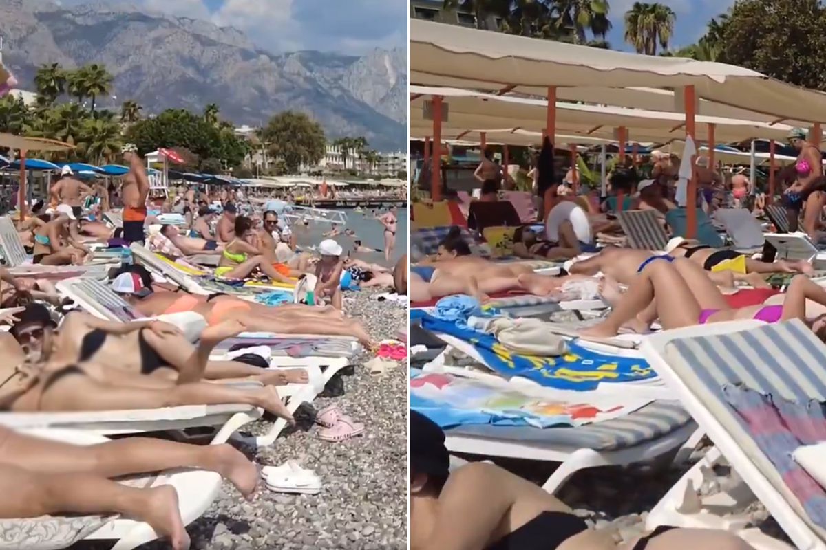 Antalya\'da sıcak havayı gören Rus turistler plajlara akın etti