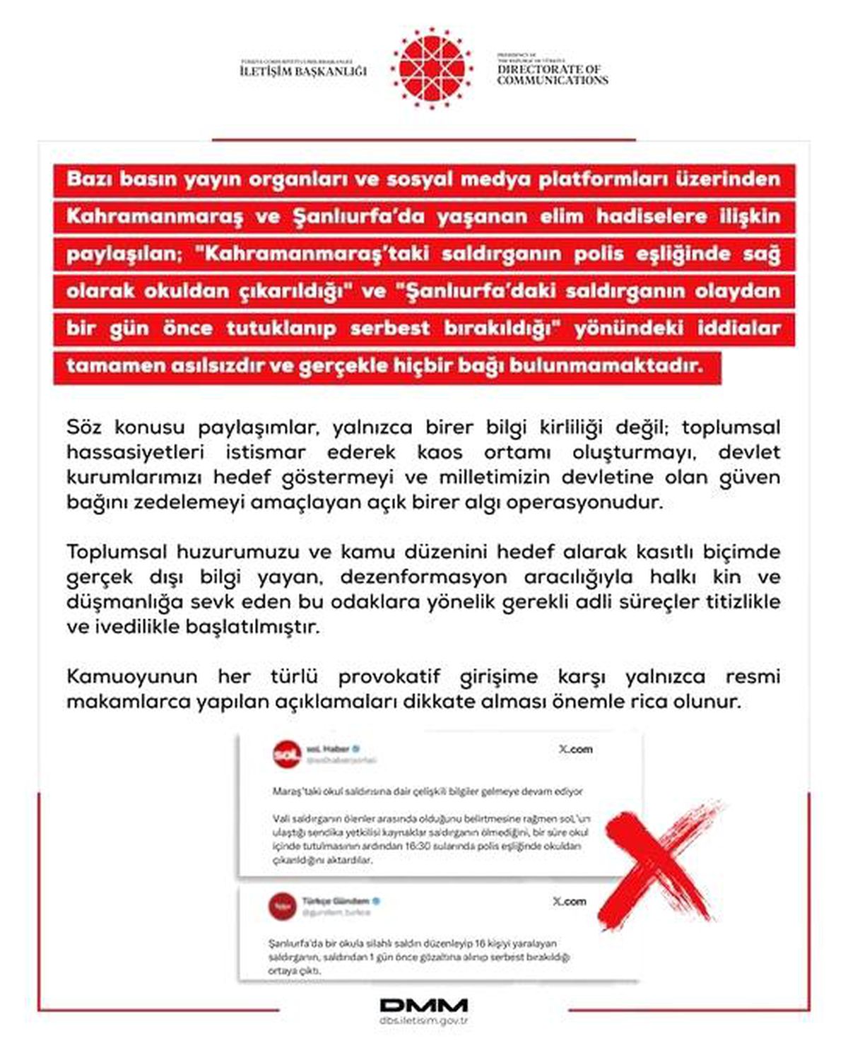 DMM\'den Asılsız İddialara Yanıt