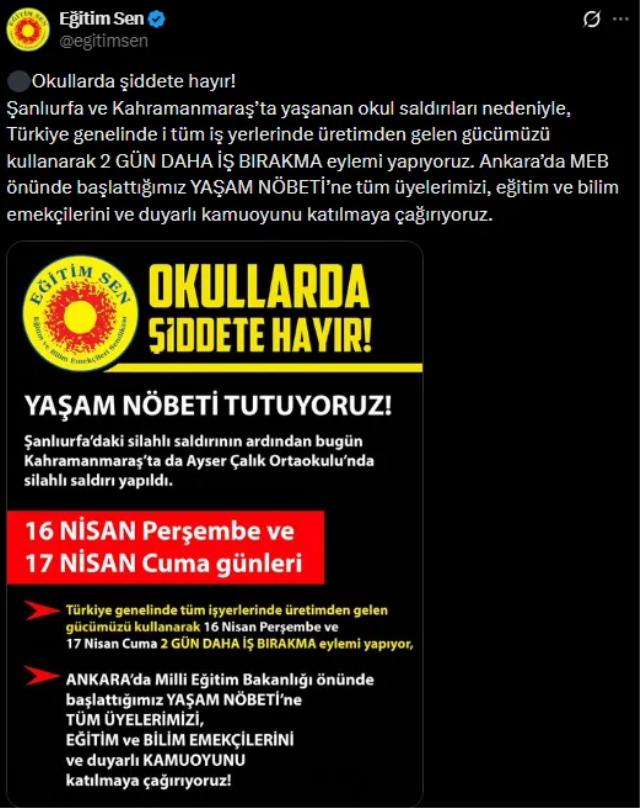 Öğretmenlerden 3 günlük 'iş bırakma' kararı