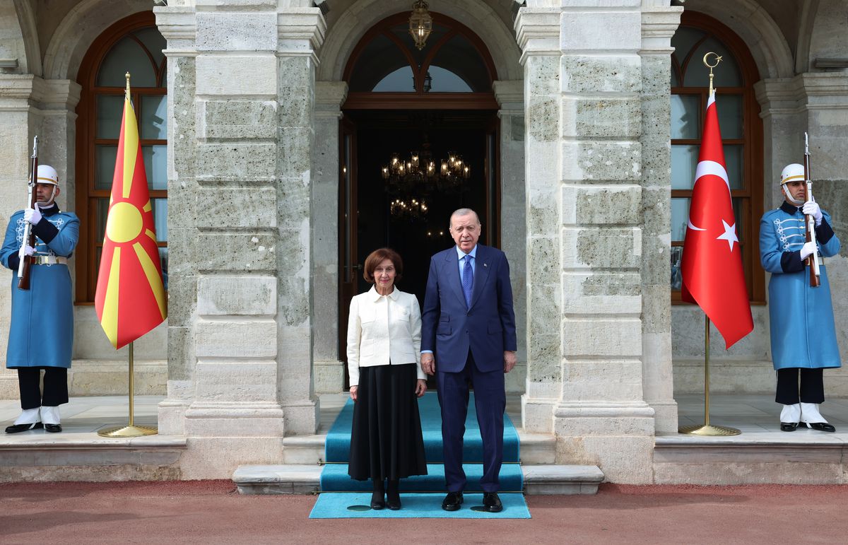 Cumhurbaşkanı Erdoğan, Kuzey Makedonya Cumhurbaşkanı Davkova\'yı kabul etti