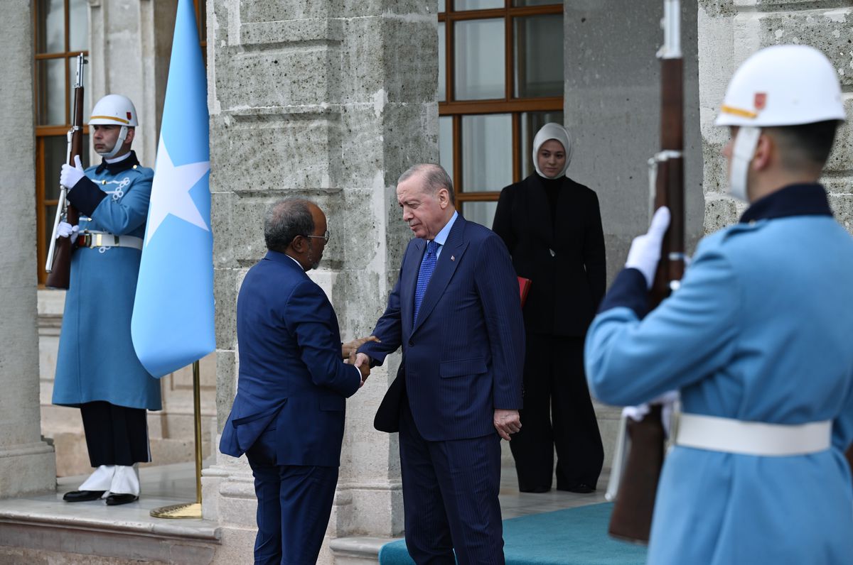 Erdoğan Somali Cumhurbaşkanı\'nı Dolmabahçe\'de ağırladı