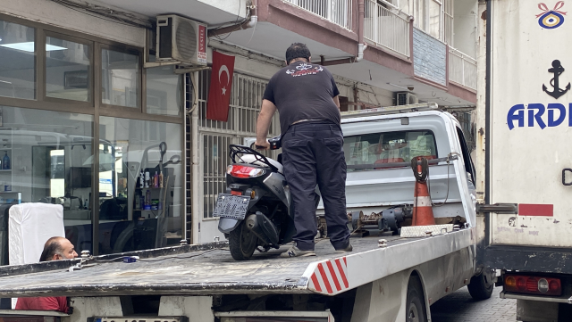 Kaldırımdan kaçtı, 500 bin liradan oldu