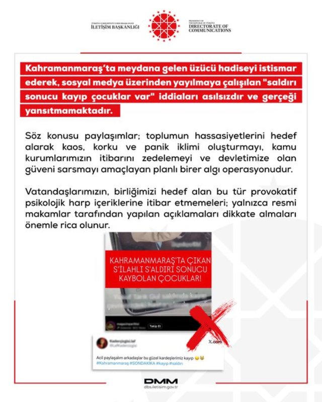 Maraş saldırısı sonrası olay iddia! Cumhurbaşkanlığından jet açıklama geldi