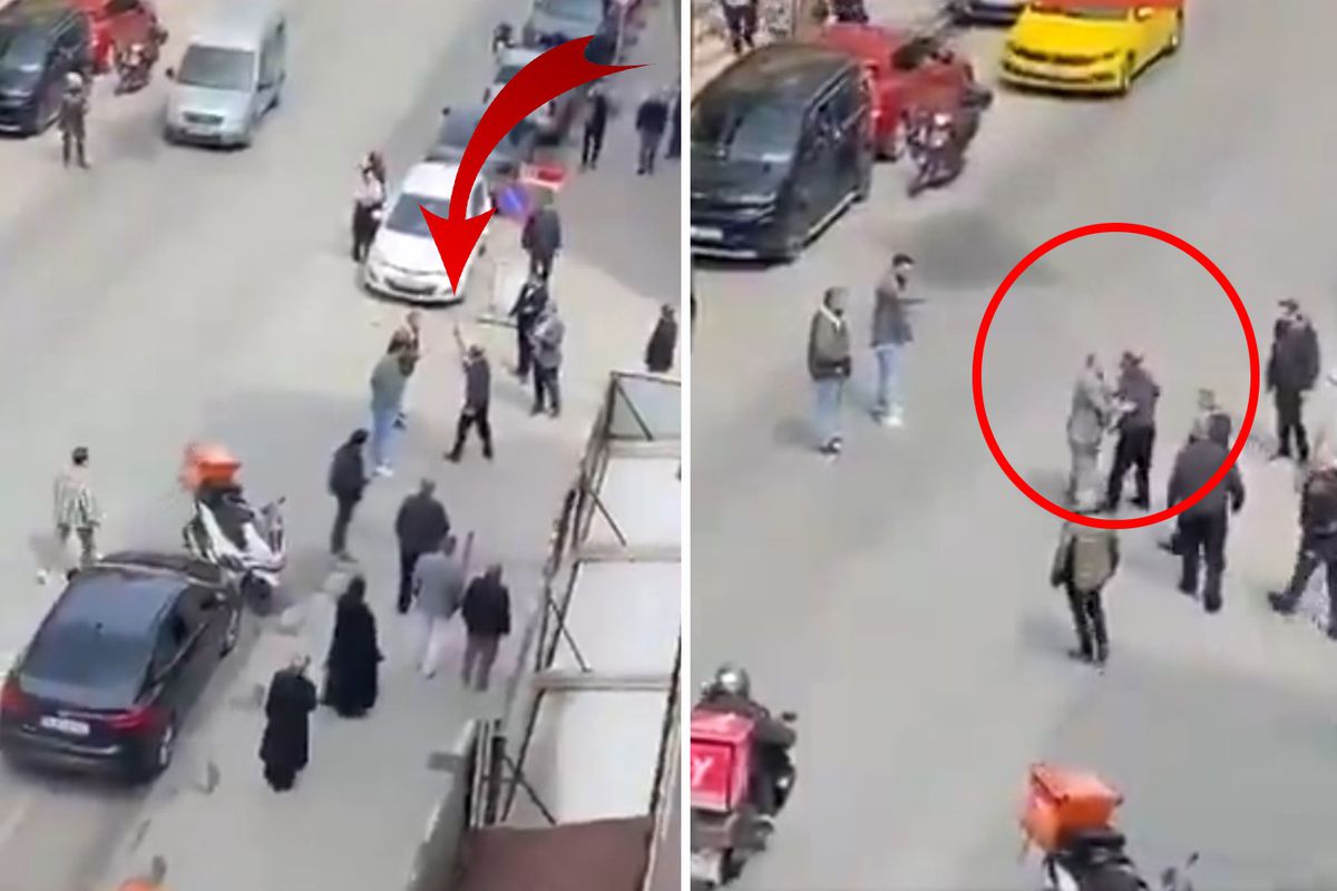 Öfkeli baba, palayla iş yerini bastı