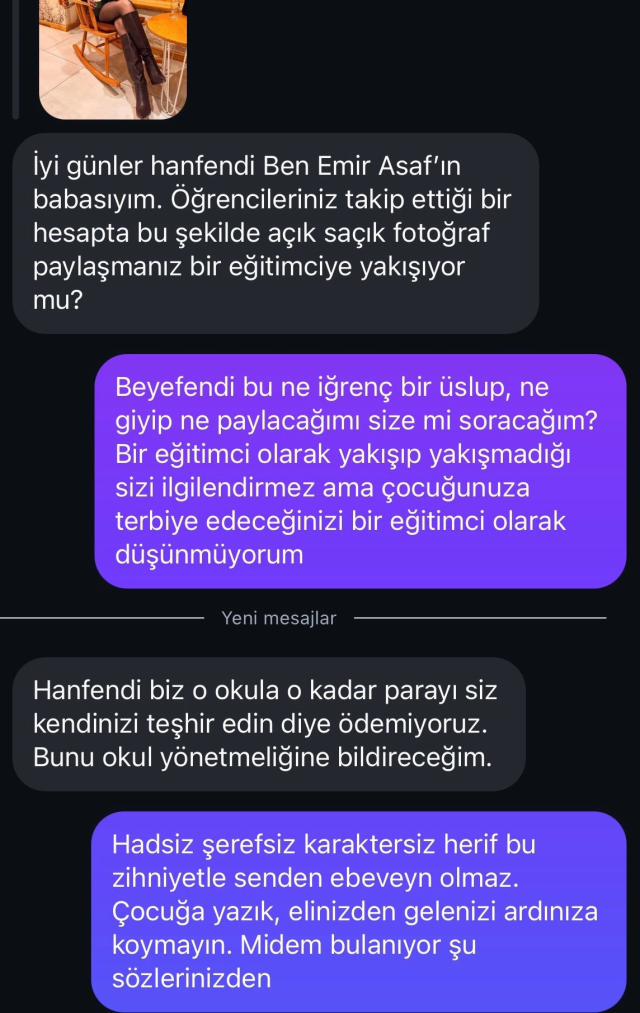 Öğrenci velisinin öğretmene attığı mesaj olay oldu