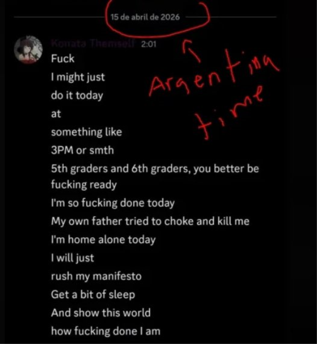 Saldırganın okulu basmadan önceki son mesajları ortaya çıktı: 5. ve 6. sınıflar hazır olsa iyi olur