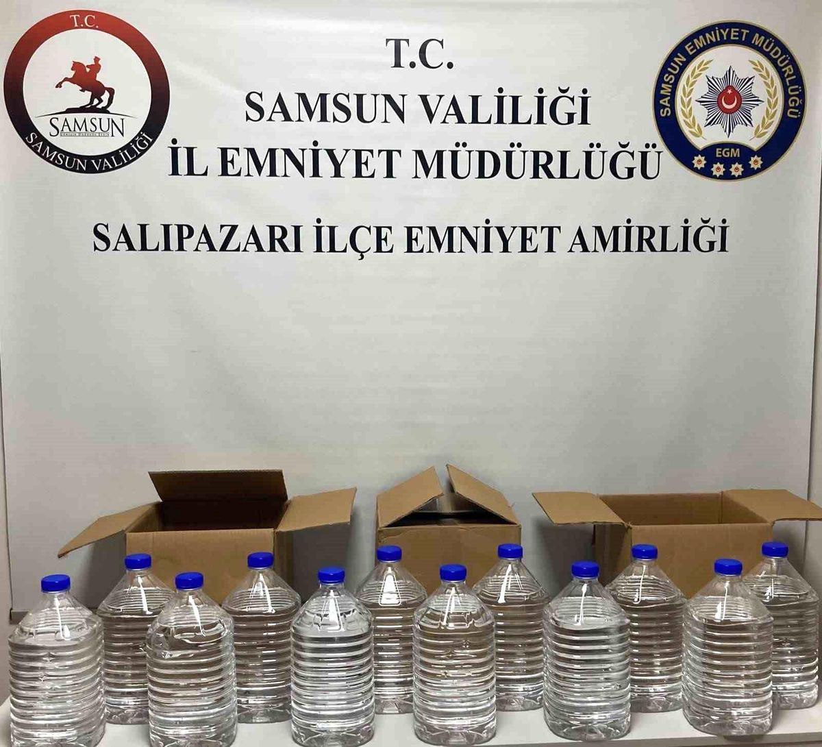 Samsun\'da 60 Litre Kaçak Etil Alkol Ele Geçirildi