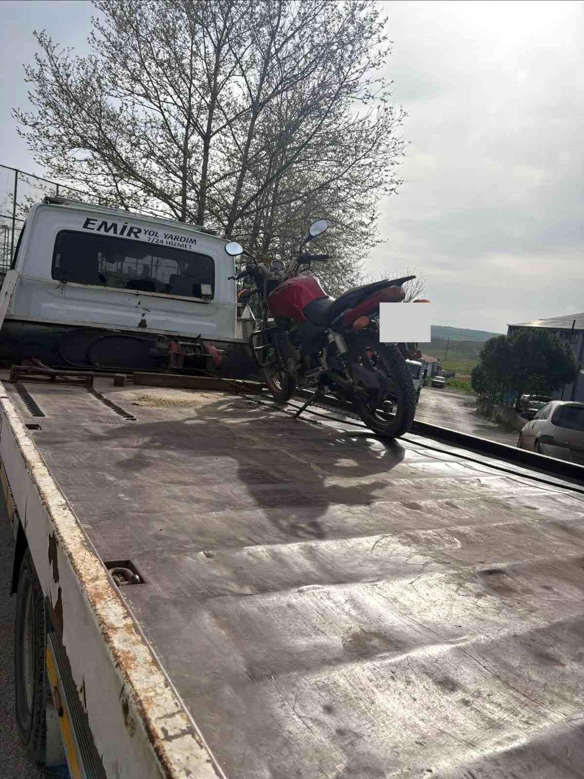 Edirne\'de Abartı Egzozlu Motosiklete Cezası