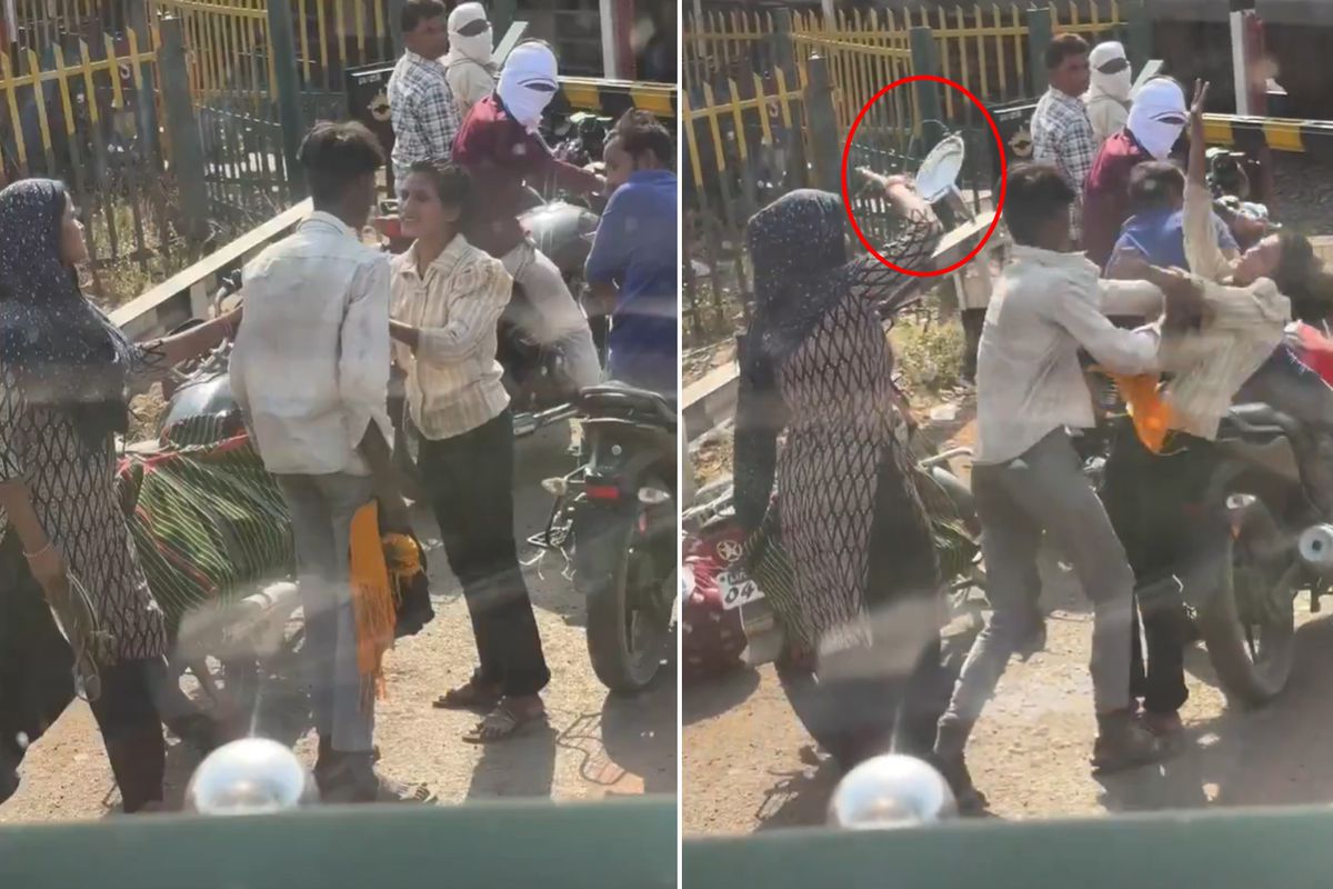 Kocasına sarkıntılık yapan kadını tencere kapağıyla dövdü