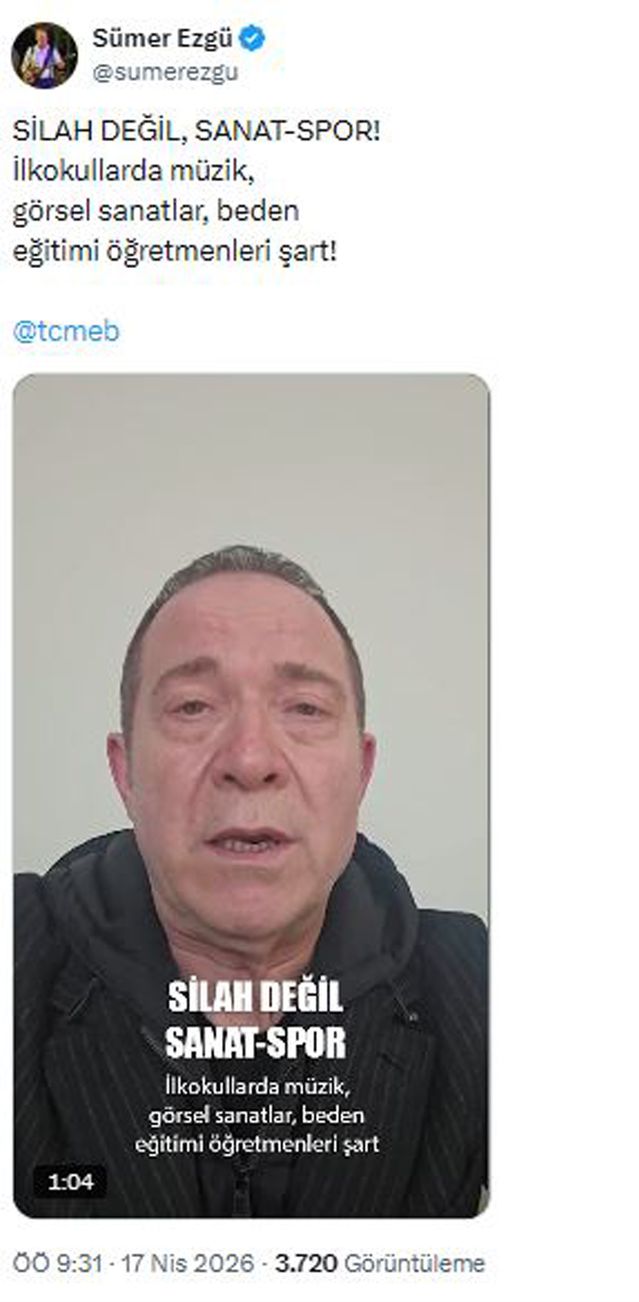 Sümer Ezgü’den Şiddet Uyarısı