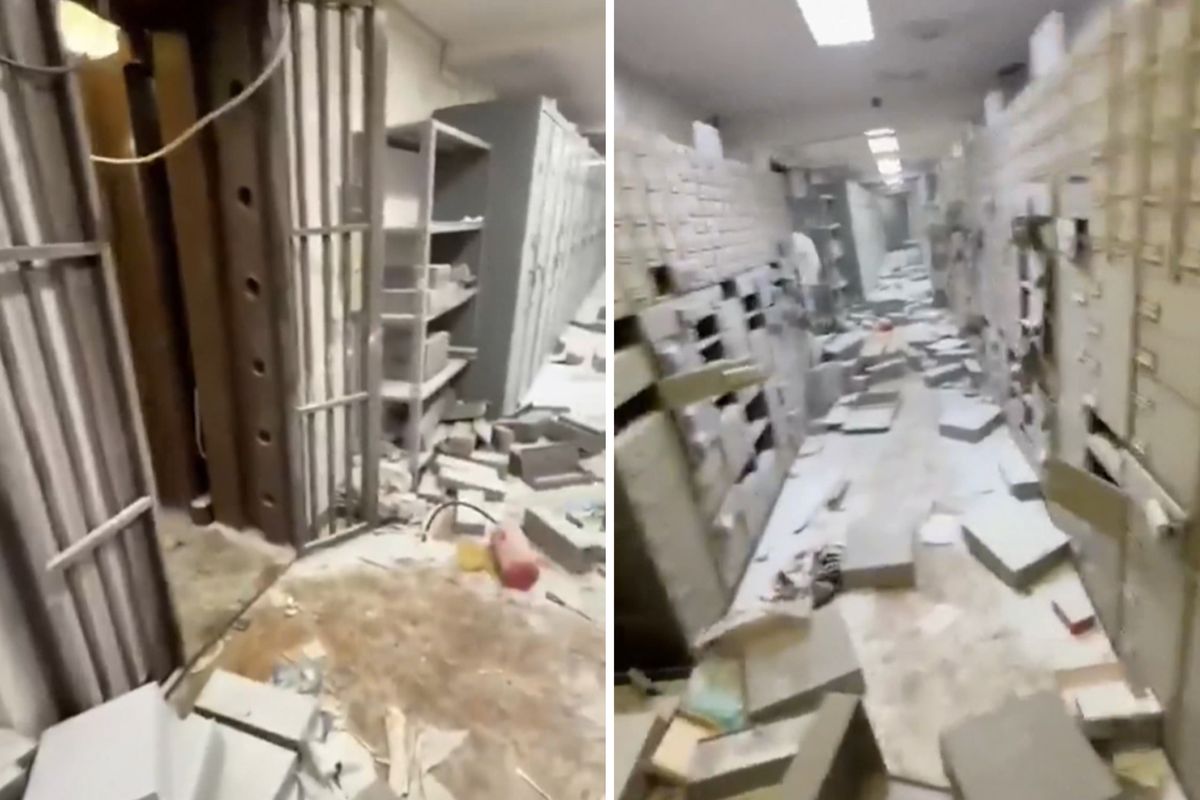 Ülke şokta! Kanalizasyondan kaçan banka soyguncuları geride bu görüntüyü bıraktı