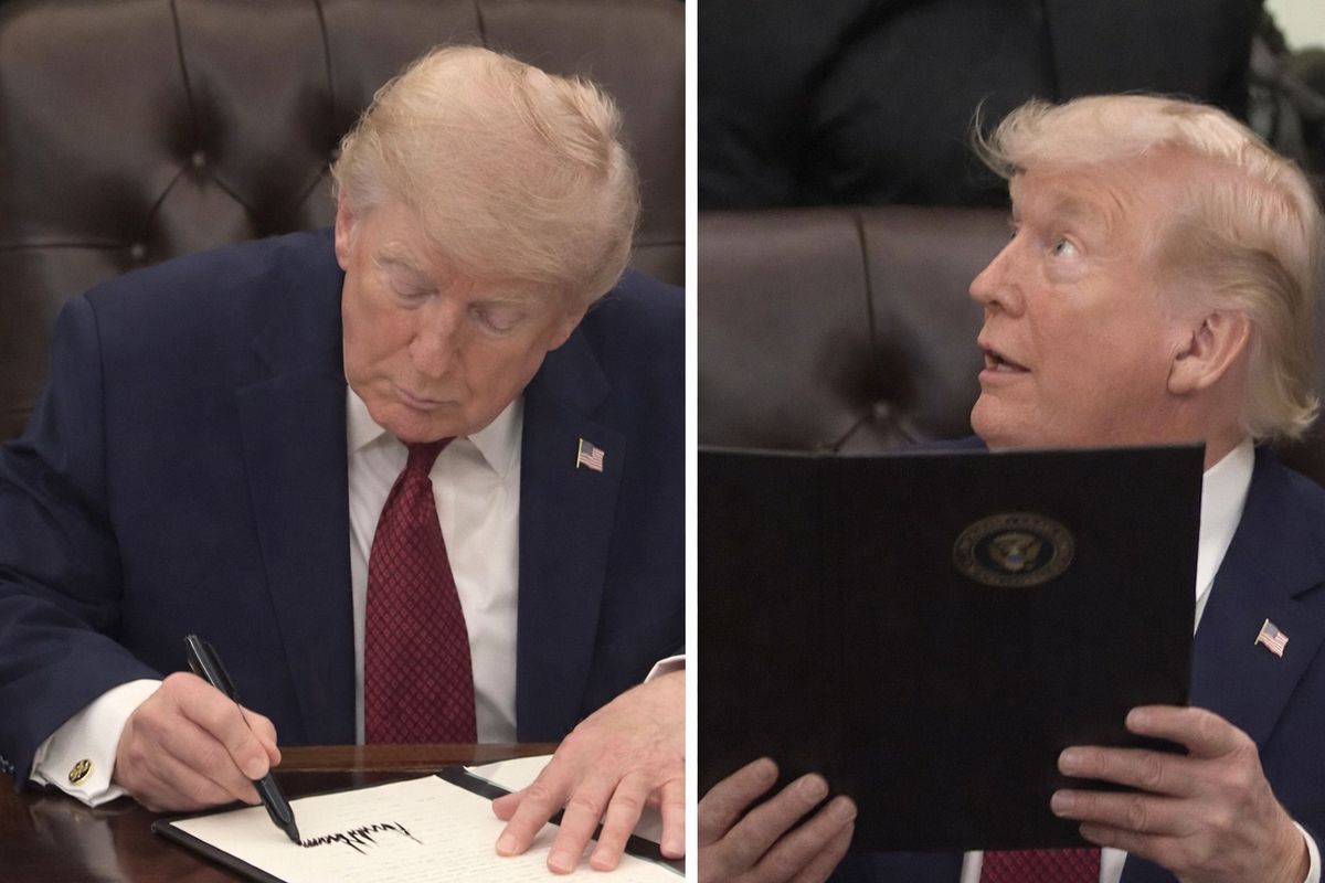 Beyaz Saray’da "İmza" şov: Trump, yine Biden’ı hedef aldı